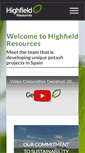 Mobile Screenshot of highfieldresources.com.au